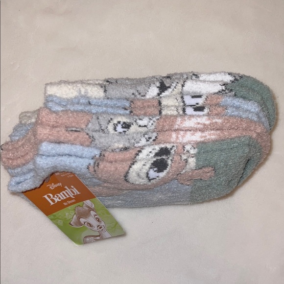 Disney Bambi Cozy No-Show Socks 4-Pack – Thumper & Bambi Pastel Fuzzy Socks - Picture 2 of 8